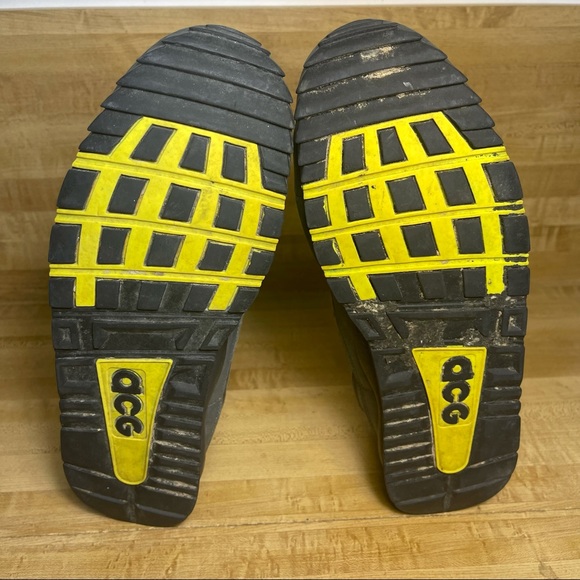 VINTAGE NIKE ACG AIR WILDWOOD GRAY/BLACK/VOLT-GREEN MENS SIZE 11 (377757-002) - Picture 6 of 7